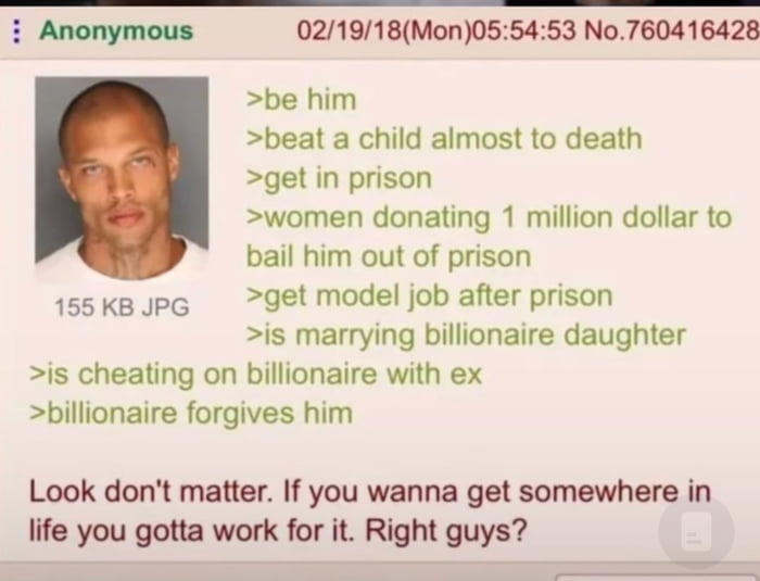 All the women bailing him out is ridiculous