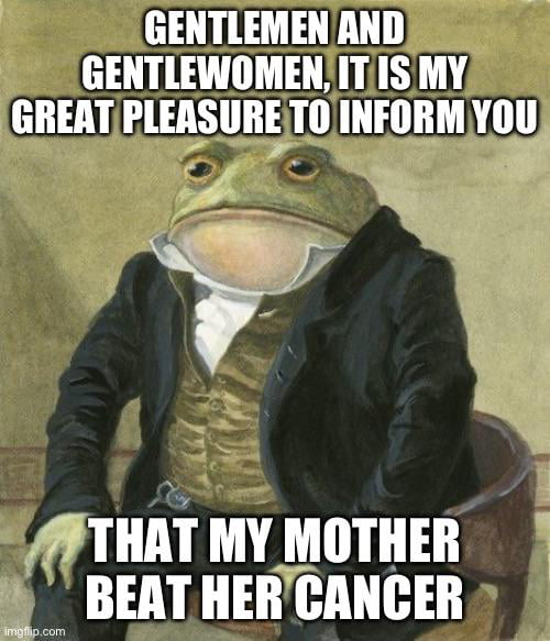 She beat it!