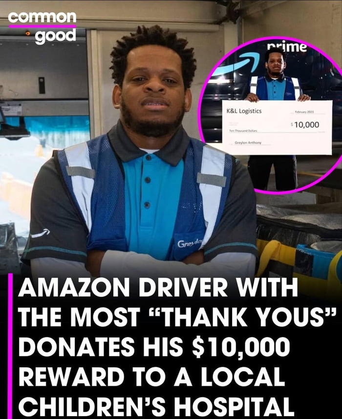 After winning $10,000 Greylon Anthony donates his winnings to a local children's hospital