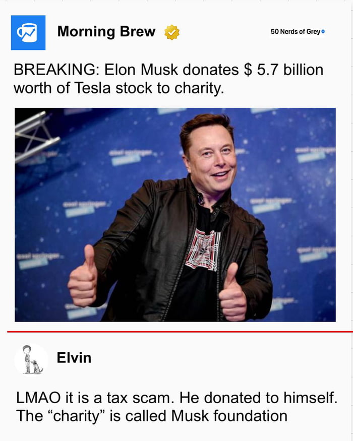 A massive donation with a skeptical twist.