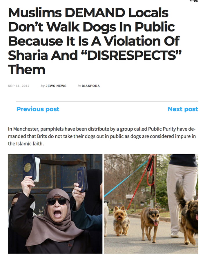 As a dog owner I had no idea that owning dogs was haram in Islam. Now I hate Islam even more.