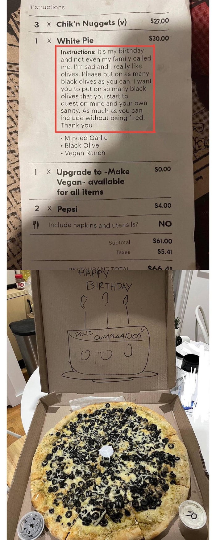 I call bullsh*t they could've added way more olives. Those are rookie numbers