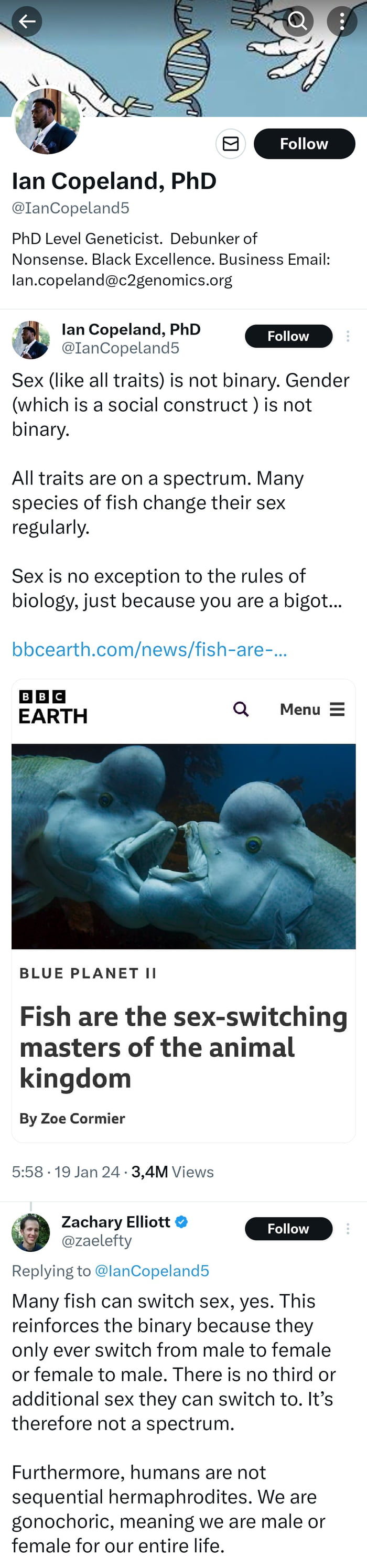 Affirmative action: Nothing can discredit our institutions faster than those that populate them. PhD in the bio but knows less about science than a 13th century peasant. Let's see when he will play the race card.