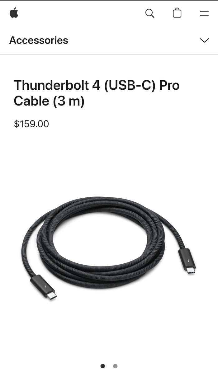 New 3m cable from apple costs 159$