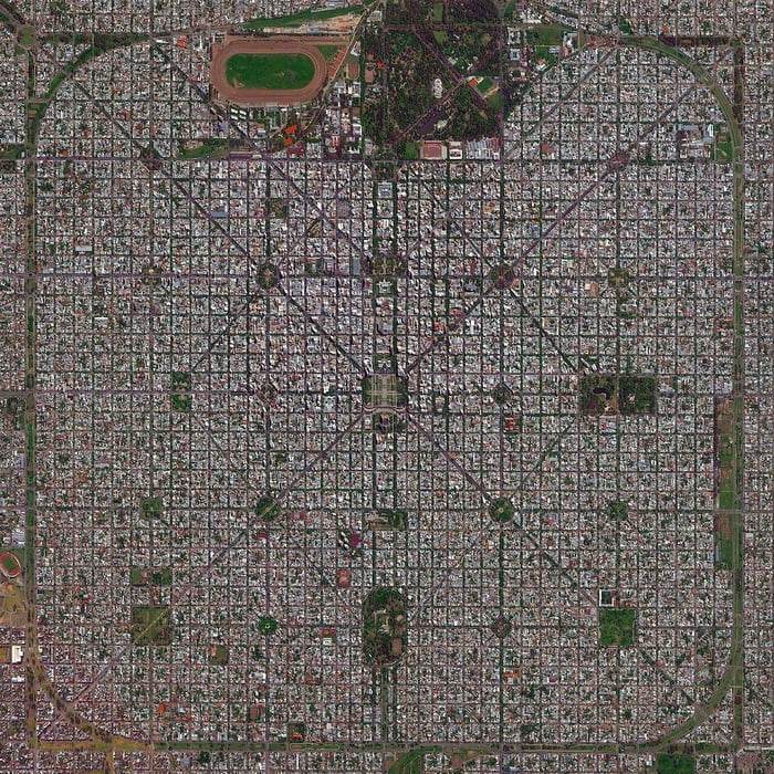 Map of La Plata, Argentina. One of the best planned cities in the world. Volvamos a los clásicos.