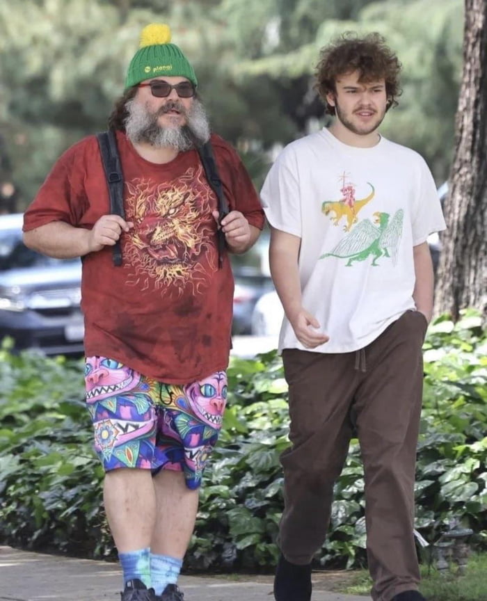 Jack Black and his son Samuel