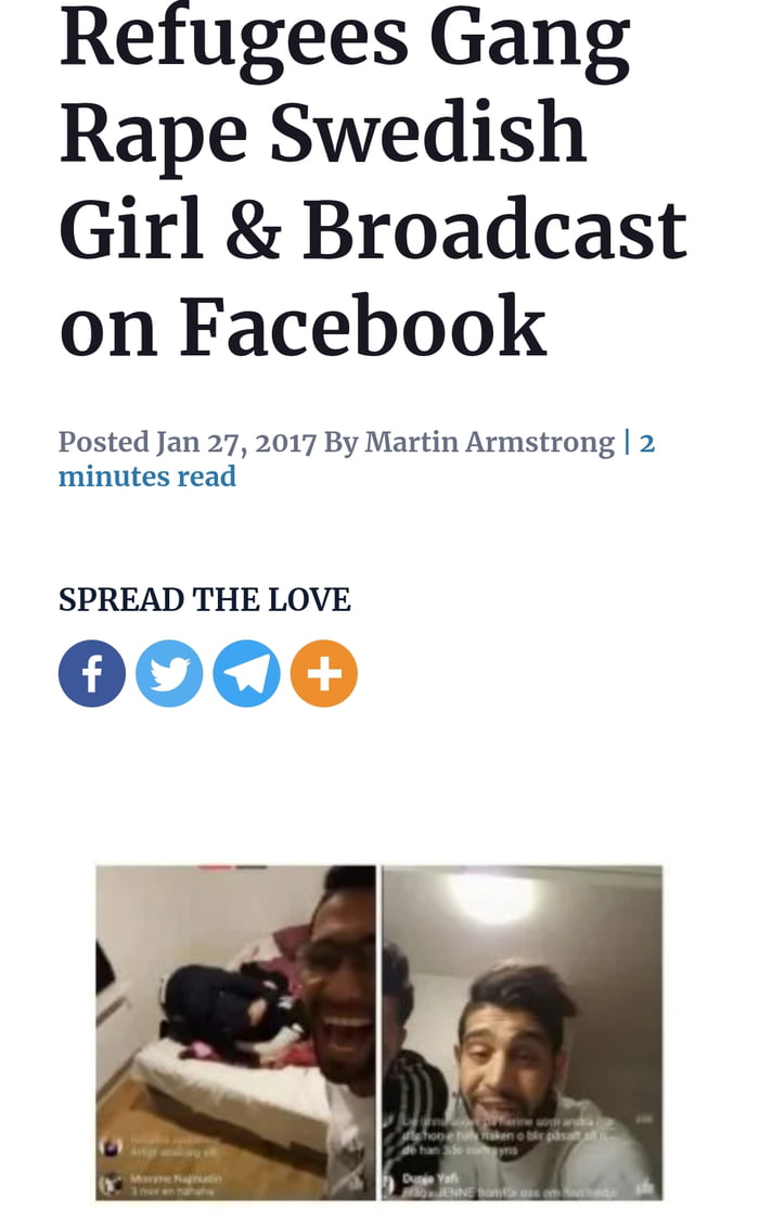 The Swedish government has announced it will stop paying development aid to countries that don’t take back rejected asylum seekers from Sweden....After so many girls have been raped, are they starting to realize?