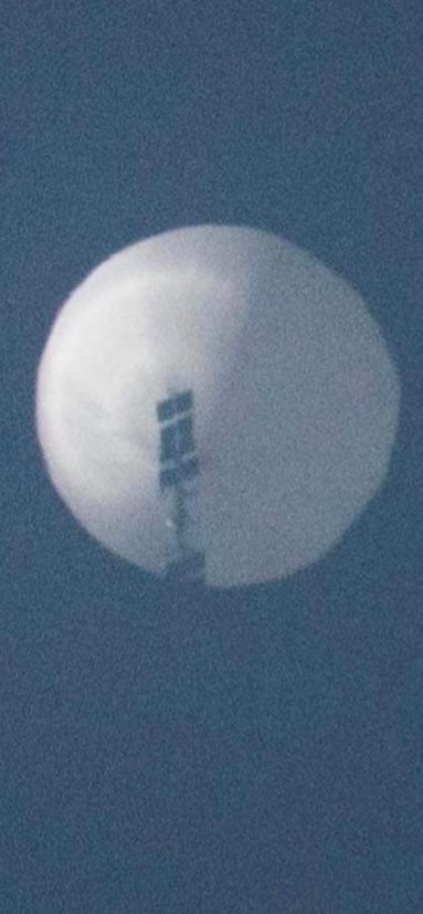 The US is currently tracking a massive Chinese spy balloon flying in the stratosphere above US mainland (pictured below) and waiting for the right moment to shoot it down. It's so big that the public can see it from the ground. I kid you not, check a