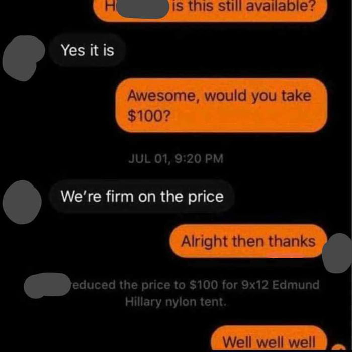 How the tents have been folded