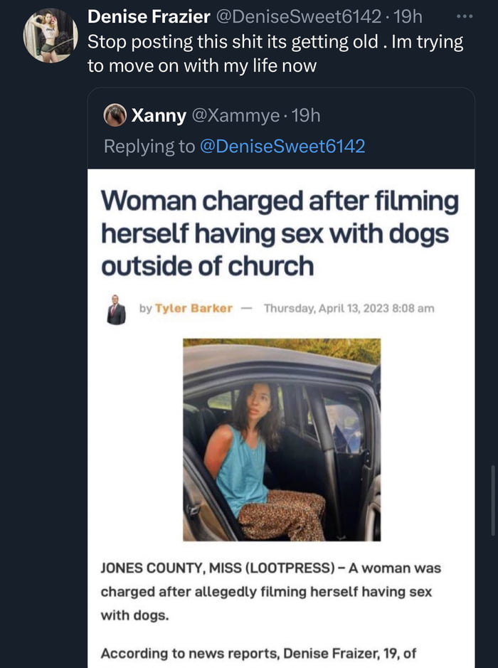 She's "trying" to move on