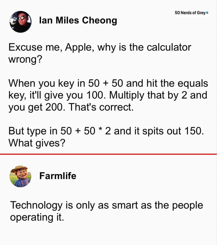 Order of operations matters, apparently.