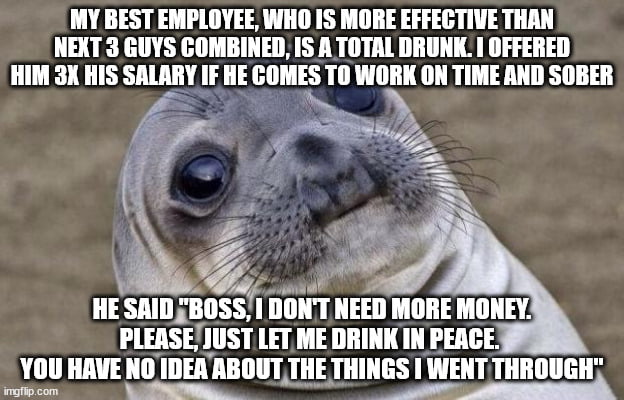 I asked him what those things were, but he didn't want to tell, and I didn't want to push... But the way he said it... He meant it. I agreed to let him have this way.