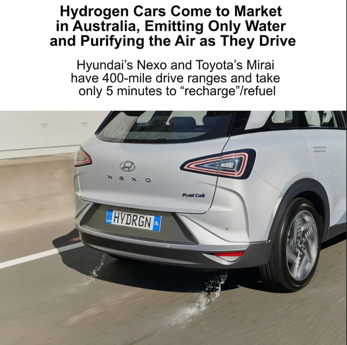 Tesla and Volkswagen called these hydrogen cars stupid but hydrogen vehicles have no heavy battery and drives by pulling oxygen from the atmosphere and mixing it with the hydrogen stored in their tanks
