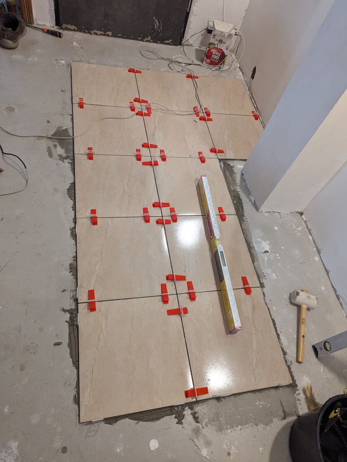 First time laying tiles, damn it's slow