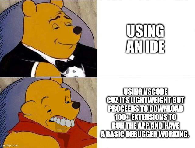VSCode users be like :