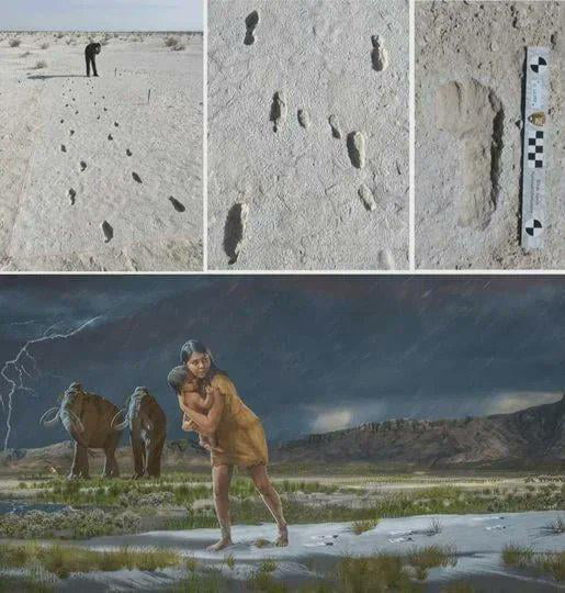 Roughly 22,000 to 23,000 years ago, a likely young woman made two dangerous trips across the expanse of Lake Otero, an ancient lake from the Ice Age, with at least one of these trips involving her carrying a small child.