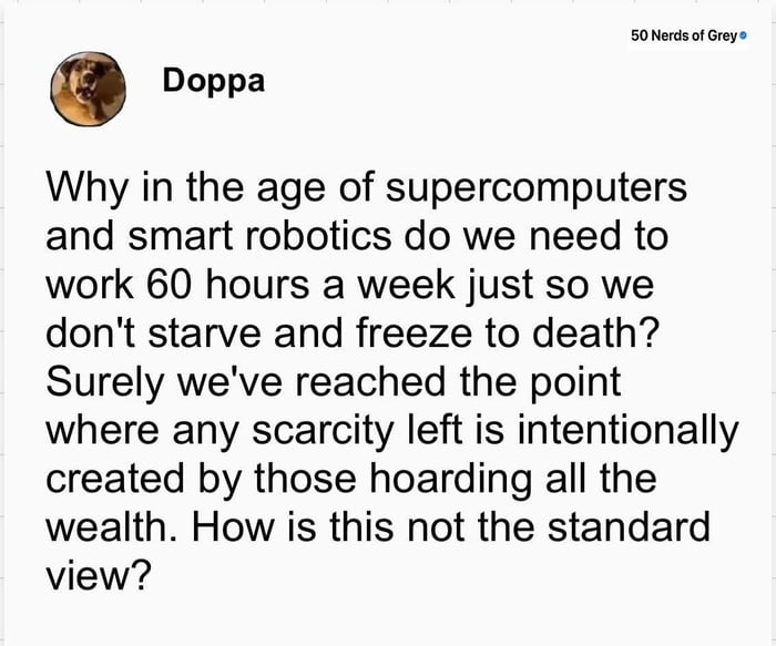 Considering the paradox of progress and work.