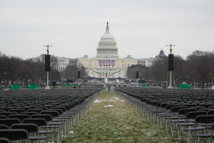 When you feel depressed, imagine being the guy who just set up 100,000 chairs on the National Mall and they announce they’re moving the inauguration indoors