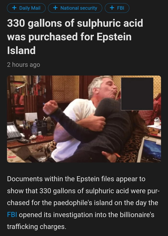 That's a lot of acid