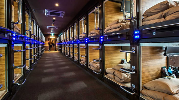 Refugees should be assigned to capsule hotels instead of houses or apartments that are kept for actual residents.