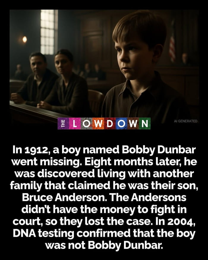 The strange historical case of Bobby Dunbar and the identity revealed by DNA.