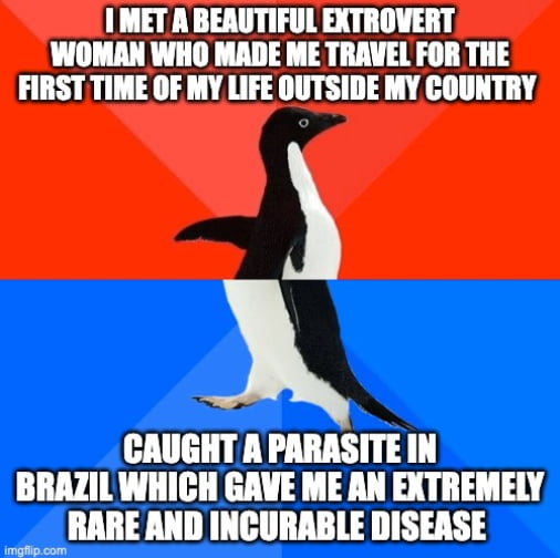 Only 5 cases reported in history, but at least I had the seks
