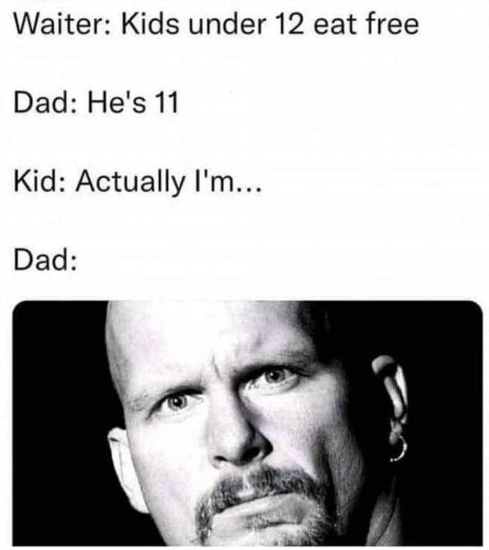 When dad's trying to save a buck