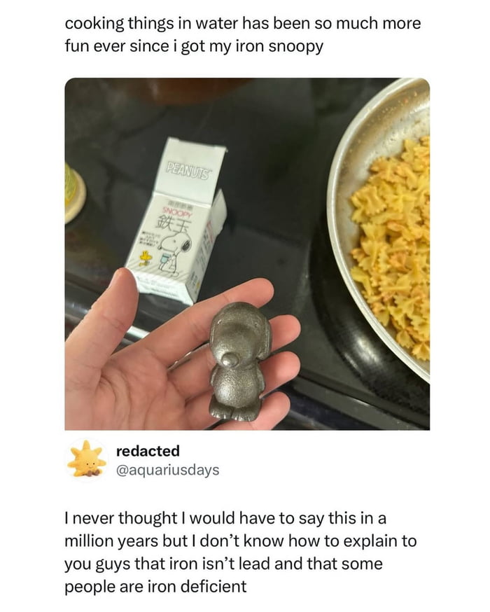 Iron Snoopy for iron deficiency, a genius idea