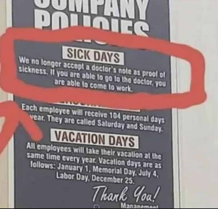 "Company policies"