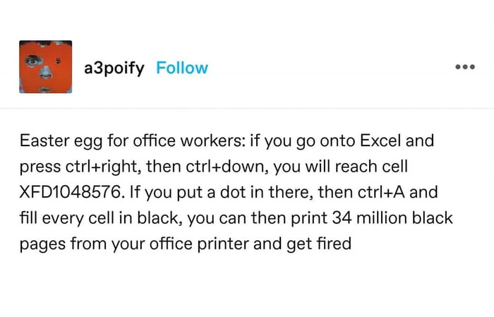 Top tip for office workers