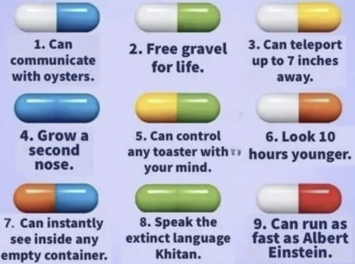 Pick One And Tell Why