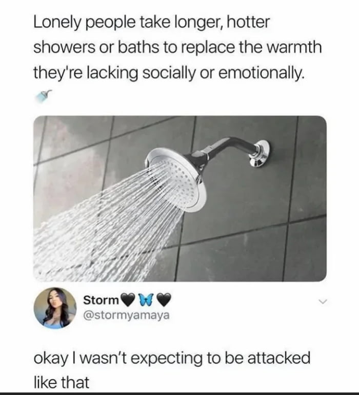 Long showers have meaning