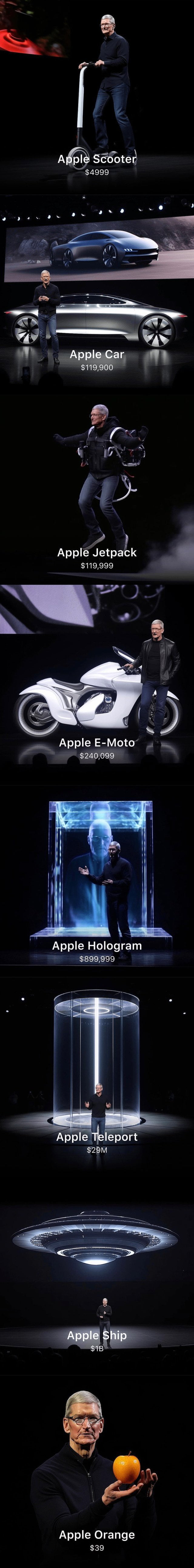 At a private event in Cupertino, California, Tim Cook presented samples of new Apple products