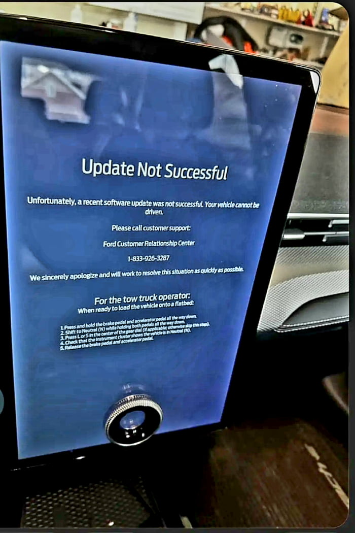 I paid $50K for this car and I can't drive it when an update fails. F*** you hard, Ford.
