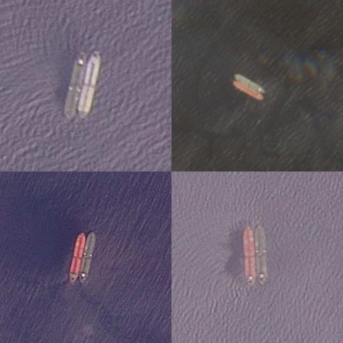 Dark oil ships transferring oil