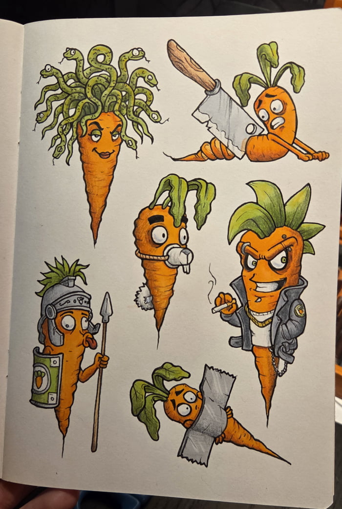 I drew some random Carrots