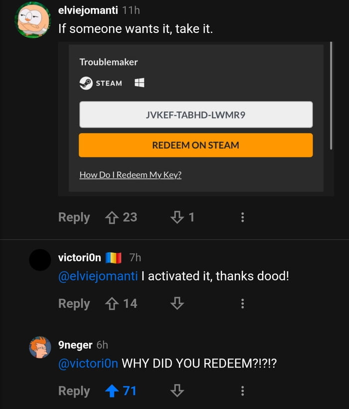 I could hear this comment