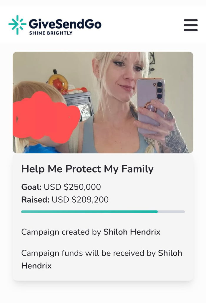 Rochester single mom Shiloh Hendrix, who was recorded saying the N-word after using the slur on a Black child who allegedly stole from her 18\-month\-old son’s diaper bag, has amassed over $200,000 on GiveSendGo.