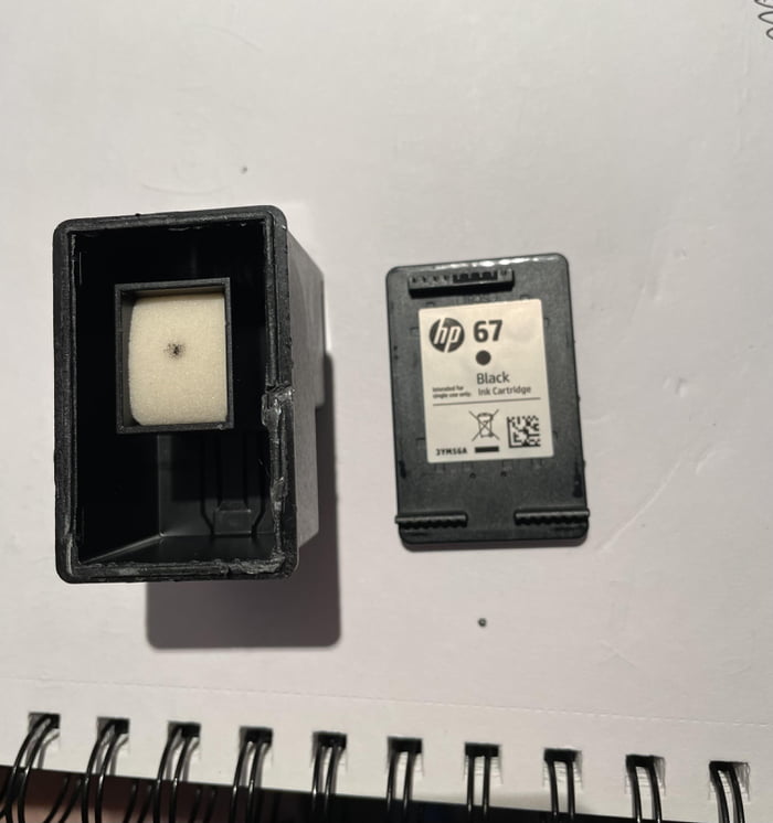 Daily reminder that HP is a scam. Ink cartridges come with 75% empty space