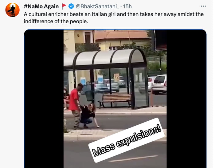 Invader beats & kidnaps italian girl in broad daylight, body hasn't been found yet.