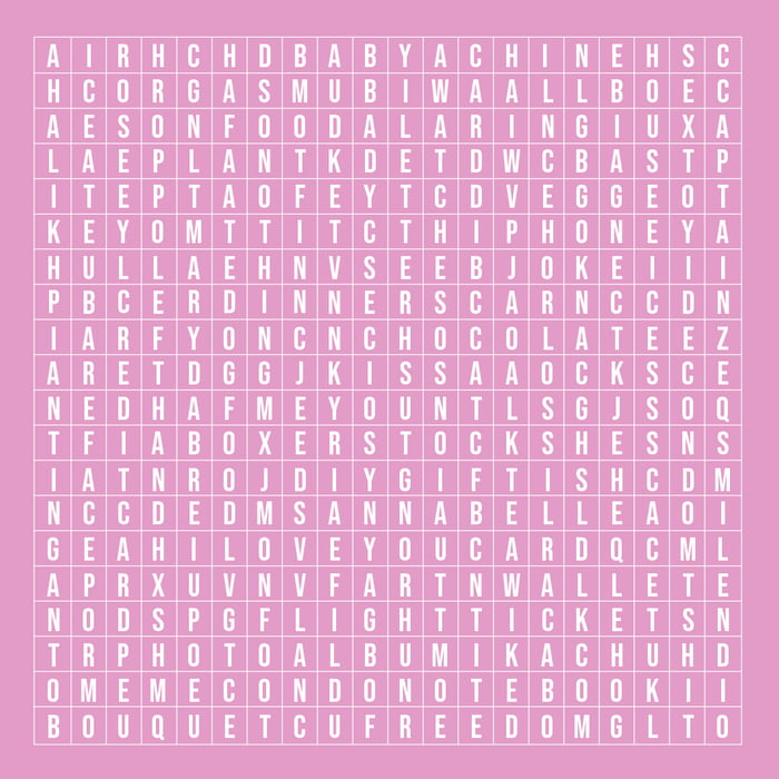 First word you see will be your Valentine's Day gift. What is it?