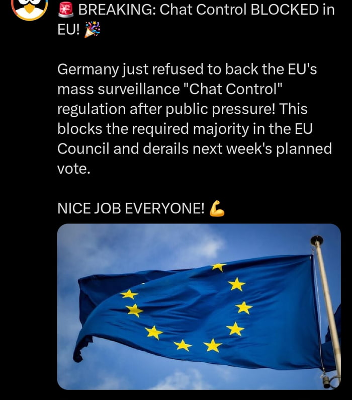 Chat Control defeated... for now