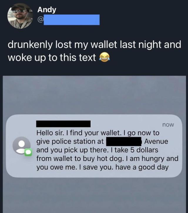 You got off Easy I would’ve gotten a 4 course meal and few Single Malt shots