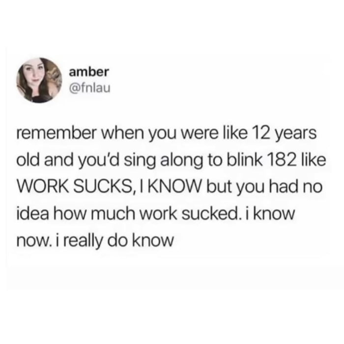 Work really does suck now