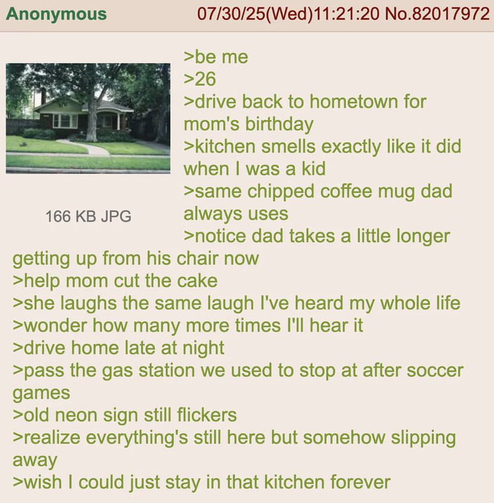 I'm not crying, you're crying