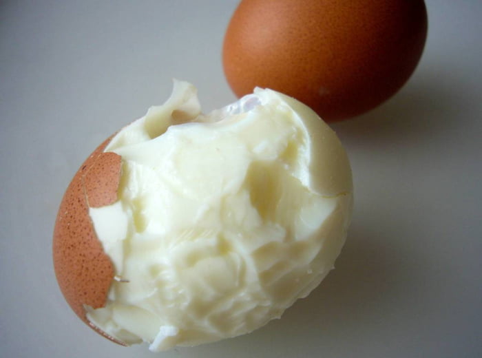 When hard boiled eggs peel like this :(