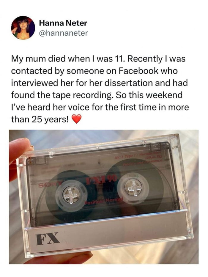 Hearing a voice from the past
