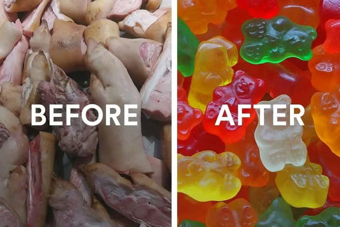 Haribo candy contains pig (mostly bones)