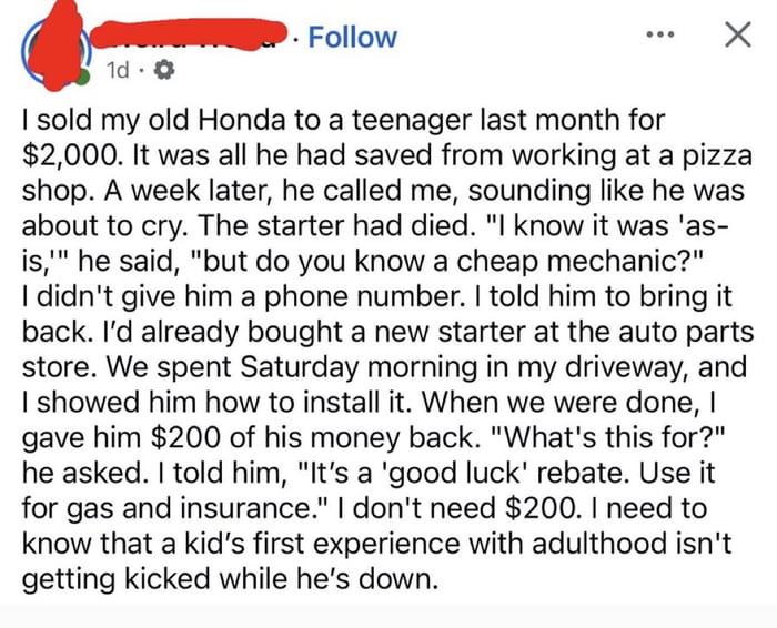 This is what the older generations should try and do more often.