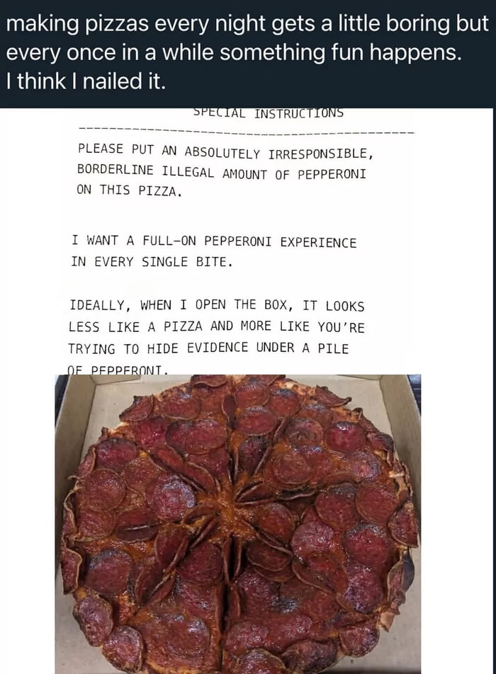 A satisfying pizza experience